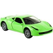 Mega Oyuncak Die Cast Metal Sesli ve Işıklı Çek Bırak Yeşil Spor Araba