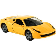 Mega Oyuncak Die Cast Metal Sesli ve Işıklı Çek Bırak Turuncu Spor Araba