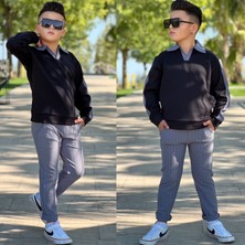 Kokoş Bebe Bayramlık Kardeş Kombini – Kız Erkek Çizgili Şık Takım Seti | 6/16 Yaş - 31601