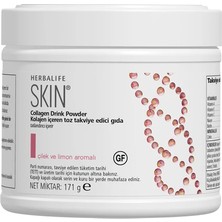 Herbalife Skin Collagen Drink Powder Kolejen Içeren Toz Takviye Edici Gıda Çilekli ve Limon Aromalı