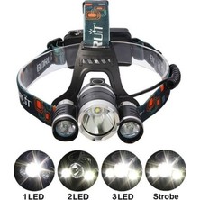 Ayder Timya Boruit T6 Kafa Feneri 5000 Lumens 3xcree Xm-T6+2r5 Lamba LED Kamp Lambası TG/TMYA1395 209633