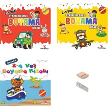 Yeti Kitap 2- 4 Yaş Etkinlikli Boyama Kitabı -3 Kitap+Tablet Standı+Okuma Ayracı