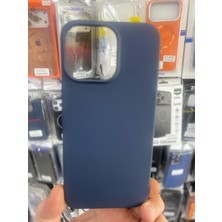 Elixem İphone 16 Pro Max Uyumlu Lacivert İçi Kadife Lansman Esnek Kamera Kısmı Açık Kılıf