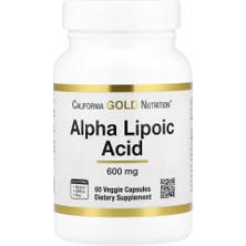 California Gold Nutrition, Alpha Lipoic Acid 600 Mg, 60 Veggie Capsules/ California Gold Nutrition, Alfa Lipoik Asit, 600 Mg, 60 Vejetaryen Kapsül