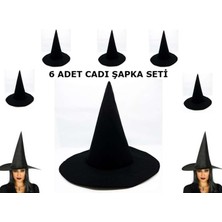 Ayder Timya Siyah Cadı Şapkası Keçe Yetişkin Boy 6 Adet TG/TMYA1395 210617