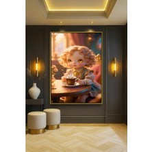 Wallivo Bebek Oyuncak Model 2 Çocuk Gümüş Metal Çerçeveli Kanvas Tablo