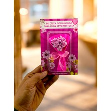 İnci Sepette Mini Buket Aynasız Yazılı Love Flowers 2.nesil Çiçek Buketi