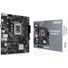 Verto Asus Prıme H610M-K, 2xddr5, M.2, D-Sub, Hdmı, 12-13.14.nesil, LGA1700 Soket, Anakart
