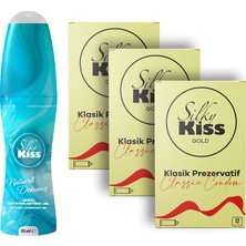 Silky Kiss Her Gece Paketi 5- Natural Kayganlaştırıcı Jel ve 3 Kutu Gold Prezervatif