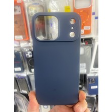 Elixem İphone 17 Pro Max Uyumlu Lacivert İçi Kadife Lansman Esnek Kamera Kısmı Açık Kılıf