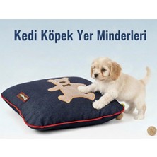 Patitex Kedi Minder -Köpek Minder-Gabardin Kumaş-Yıkanabilir-Ayı Figürlü