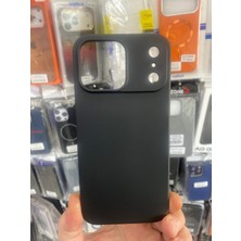 Elixem İphone 17 Pro Max Uyumlu Siyah İçi Kadife Lansman Esnek Kamera Kısmı Açık Kılıf