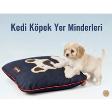 Patitex Kedi Minder -Köpek Minder-Gabardin Kumaş-Yıkanabilir-Köpek Kemik Figürlü