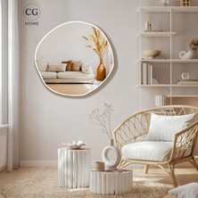 Cg Home Arya Ayna Asimetrik Ayna, Dekoratif Ayna, Duvar Aynası Banyo Aynası Holl Aynası 60CM