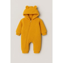 Bubito Welsoft-Hardal Peluş Unisex Bebek Çocuk Uyku Tulumu Desenli Kısa Kol Kapüşonlu