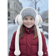 Etoile Studio Peluş Tavşan Hareketli Oynar Kulaklı Çocuk Kulak Isıtıcı Koruyucu - Açık Pembe