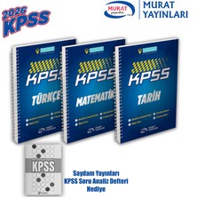Murat Yayınları 2026 Kpss Türkçe Defteri / Matematik Defteri / Tarih Defteri | 3'lü Kitap Seti
