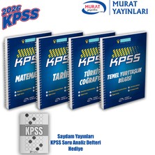 Murat Yayınları 2026 Kpss Matematik - Tarih - Türkiye Coğrafyası - Temel Yurttaşlık | 4'lü Defter Seti