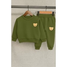 Bubito Ayı Nakışlı Bebek&çocuk Alt Üst Takım-Yeşil