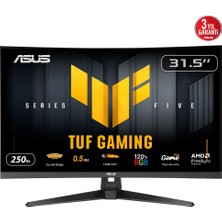 Verto Asus Tuf Gamıng VG32VQM5B 31,5&amp;quot; 0,5ms, 250Hz, Fullhd Curved, Dp, 2xhdmı, Va Panel, 1500R, Display Widget Center, Gamıng Monitör