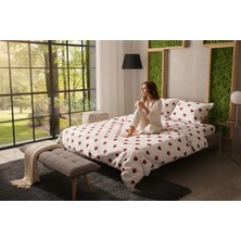 Renkli Düşler Atölyesi Kalpli Pamuklu Ranforce Çift Kişilik Nevresim Seti | Nevresim ,yastık Kılıfı , Çarşaf