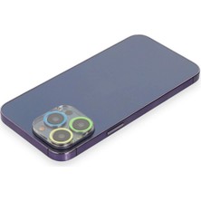 Tiklad iPhone 13 Pro Max Renkli Kamera Lens Koruma Cam - Yeşil-Sarı TİKLAD-6345