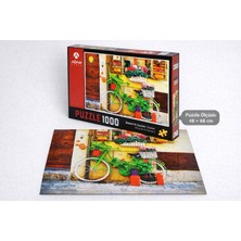 Bisiklet ve Çiçekler 1000 Parça Yapboz Puzzle