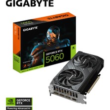Verto Gıgabyte GV-N5060WF2MAX Oc-8gd, RTX5060, Wındforce Max Oc, 8gb, Gddr7, 128BIT, 2 Fanlı, 1xhdmı, 3xdp, Gamıng Ekran Kartı