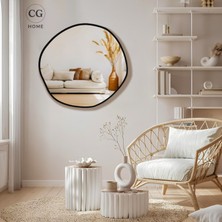 Cg Home Arya Ayna Asimetrik Ayna, Dekoratif Ayna, Duvar Aynası Banyo Aynası Holl Aynası 60CM