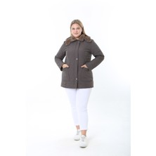 Ithal, Yumuşak Kürklü, Su Itici Mont,büyük Beden, Tavşan Tüylü Kaban,kapitone Mont, Premium Seri