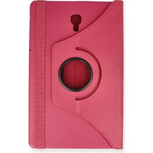 Tiklad Samsung Galaxy T590 Tab A 10.5 Kılıf 360 Tablet Deri Kılıf - Pembe TİKLAD-6345