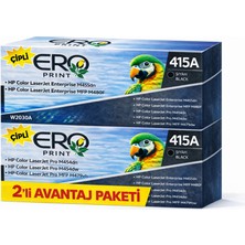 Ero Print Hp Color Laserjet Enterprise M455DN Muadil Toner - 2400 Sayfalık Çipli Siyah Toner - 2'li Avantaj Paket