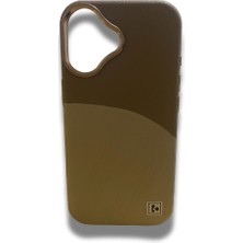 Husta Aksesuar iPhone 17 Kılıf Iki Renkli Deri Görünümlü Kamera Korumalı Lansman Kapak