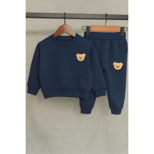 Bubito Ayı Nakışlı Bebek&çocuk Alt Üst Takım-Lacivert