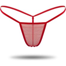 Trendx Store Kırmızı Tül Tanga TM1115