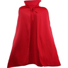 Fırsatkolik Kırmızı Renk Yakalı Pelerin 120 cm