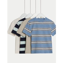 Marks & Spencer ​5'li Saf Pamuklu T-Shirt Seti (2-8 Yaş)​