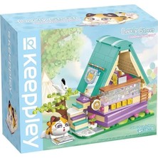 urfakent bilişim ve medya danışmanlık KP28018 Keeppley Lovely Street Calico Cat Comic House Blok Seti -Vagonlife