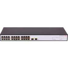 Starseven H3C S1600V2-26P-HPWR, 24 Port, Gigabit, Poe 370W, L2, 2 Port Gigabit Sfp, Web Yönetilebilir, Masaüs