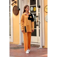 End Black Store Kuş Gözü Triko Takım Hardal