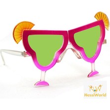 urfakent bilişim ve medya danışmanlık Margarita Bardak Şeklinde Parti Gözlüğü Pembe 16X8 cm