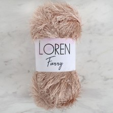 urfakent bilişim ve medya danışmanlık Loren Furry Bej El Örgü Ipi - RF053 - 34060