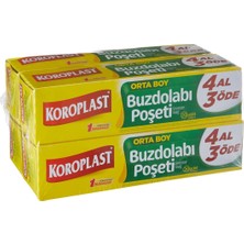 5 Adet Koroplast Buzdolabı Poşeti 4 Al 3 Öde Orta Boy 80 Li