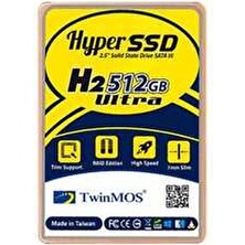 TwinMos 512GB Tm512Gh2U SATA3 SSD 580MB Okuma 550MB Yazma Hızı ile Yüksek Performans