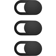 Yenibağ Store 3'lü Siyah Laptop Tablet Kamera Webcam Kapatıcı Sürgülü Kapak Geniş Uyumluluk