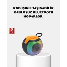 Teknodayım Rgb Işıklı Bluetooth Hoparlör – 360° Stereo Ses ve 8 Saat Çalma Süresi