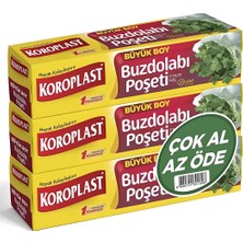 3 Adet Koroplast Büyük Boy Buzdolabı Poşeti 60 Lı 30X45CM (3X20 Adet)