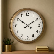 Ototechparca Zentime 60 cm Gold Lüks Duvar Saati