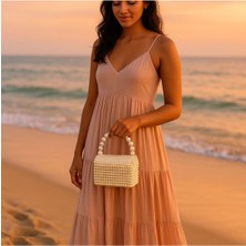 Ravinity Özel Tasarım Eşsiz Inci Boncuk Çanta Abiye