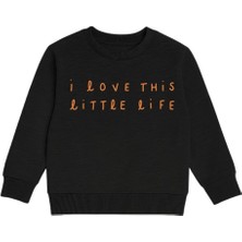 Petit Coral Siyah Pasta Sweatshirt